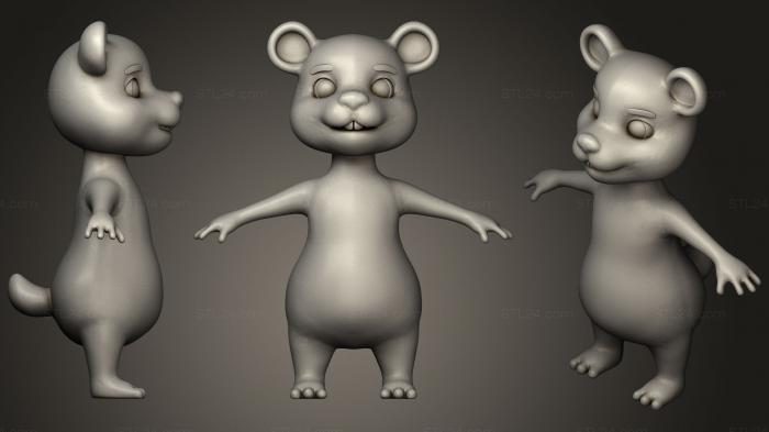Figurines simple (Teddy, STKPR_1547) 3D models for cnc